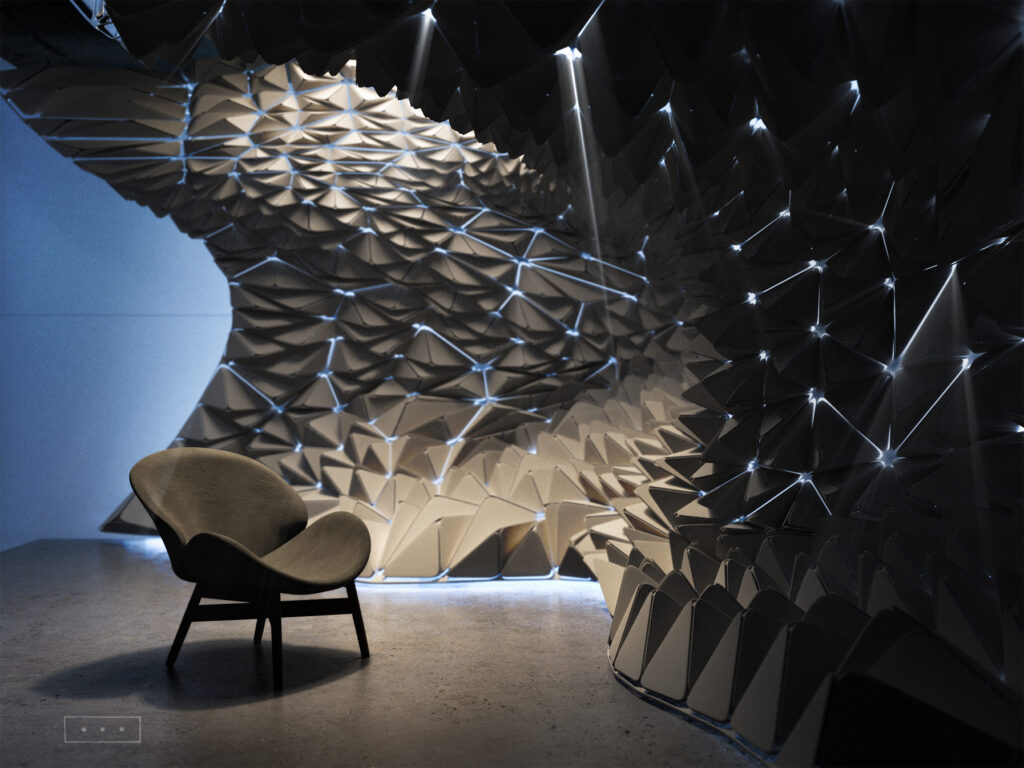 parametric wall, exhibition space